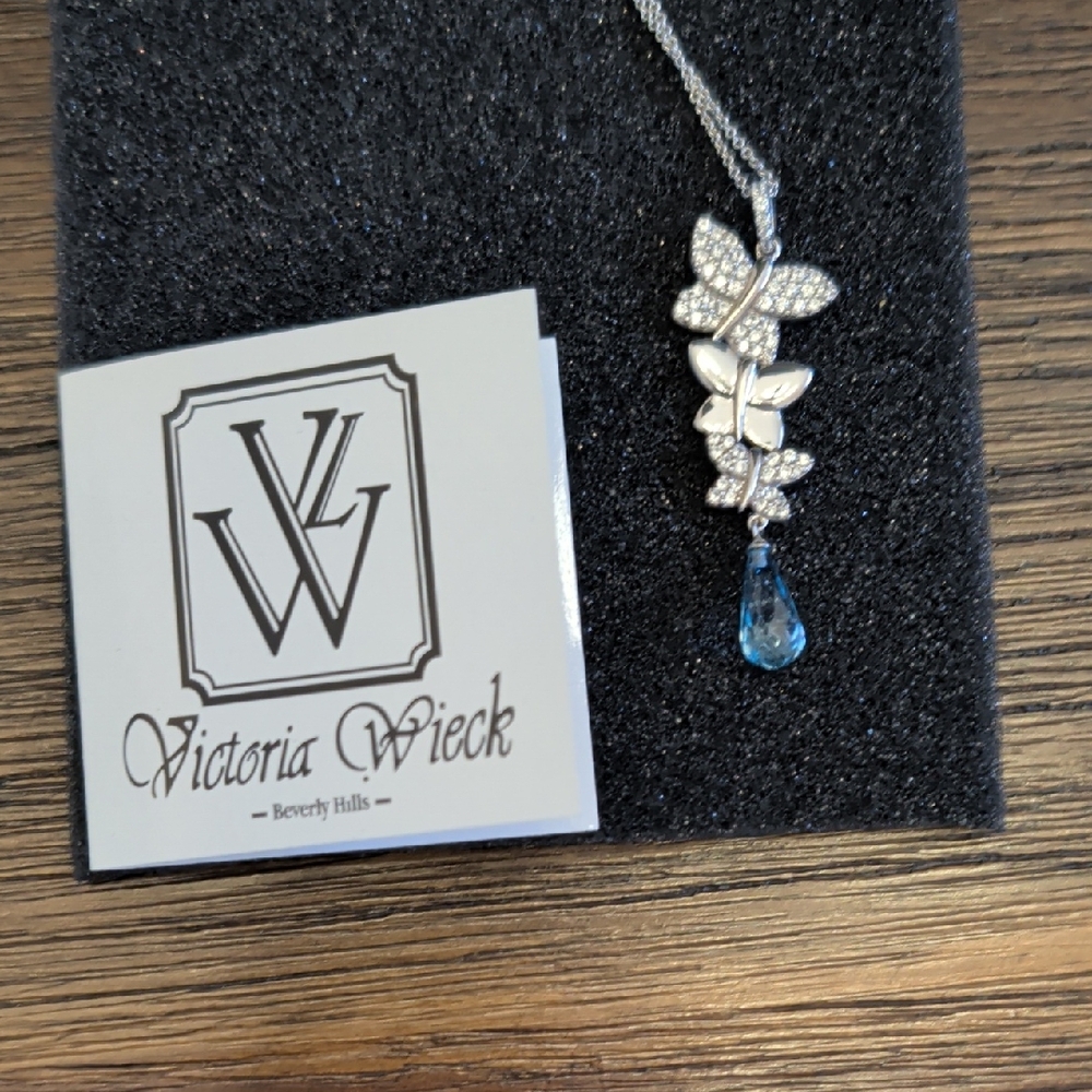 Victoria Wieck Butterfly Necklace Pendant & Silver Chain